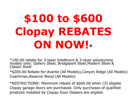 Clopay Rebates